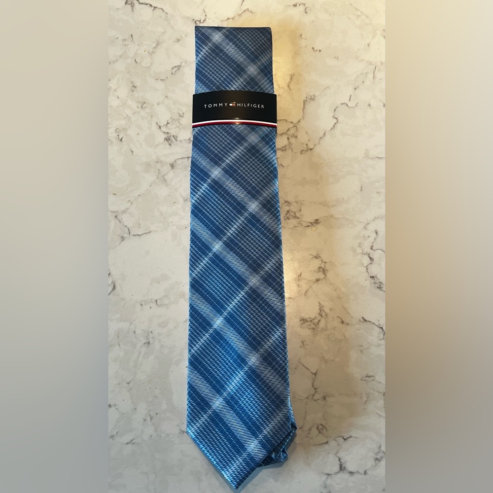 Tommy Hilfiger Blue Plaid Tie